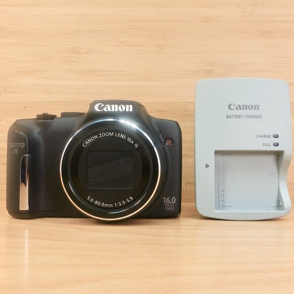 Canon PowerShot SX170 IS / 16MP Digital Camera / 16× Optical Zoom / Black - Picture 2 of 8